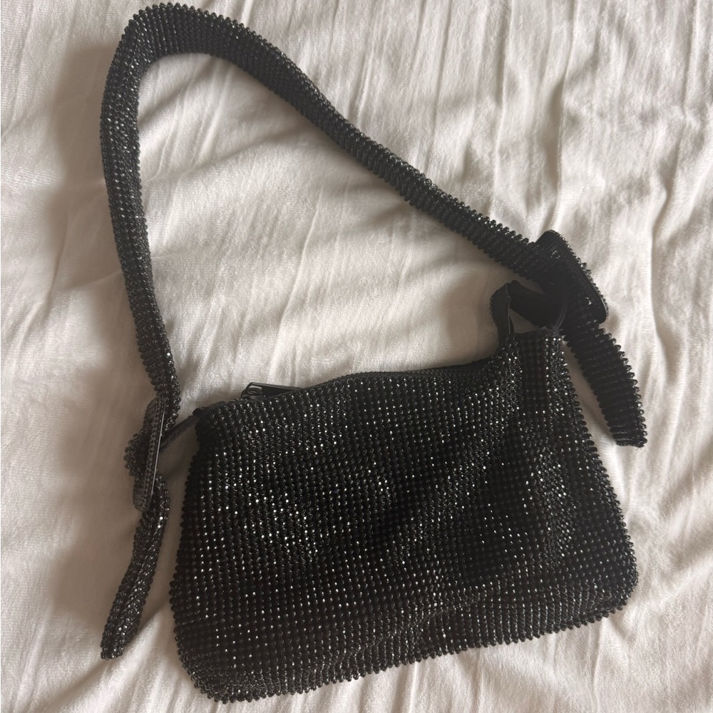 Aldo Black Beaded Shoulder Bag